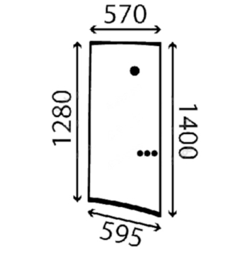 GLASS SIDE BEHIND DOOR | CATERPILLAR | 428D | 226-7811